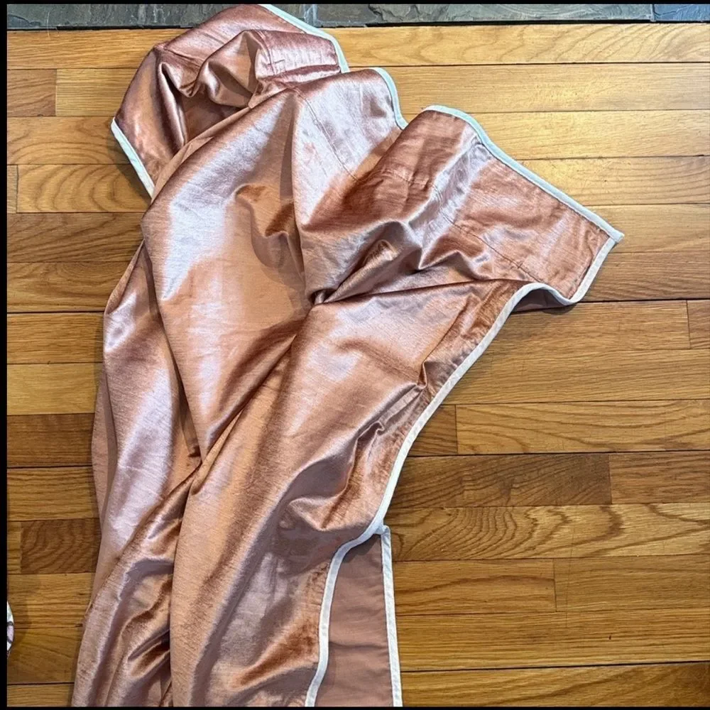 New Anthropologie Adelina Piped Velvet Woven Curtain 50”x96” One panel